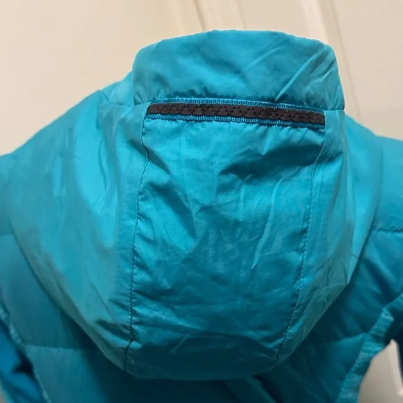 lululemon athletica Blue Hooded Goose Down Puffer Sweater - Picture 5 of 10